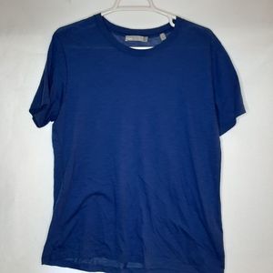 Vince Essential Pima Cotton Womens Large Tee Blue